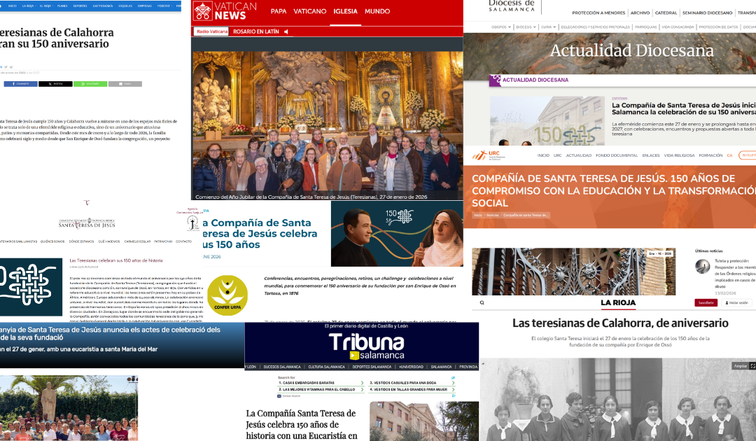 El 150è aniversari de la Companyia de Santa Teresa desperta un ampli ressò a la premsa nacional i internacional